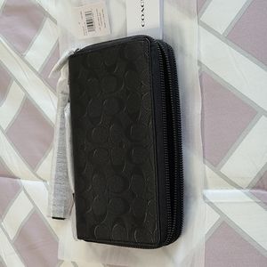 Coach Double Zip Signature Organizer